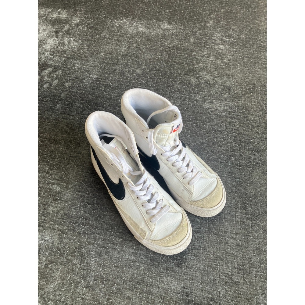 Nike Blazer Mid '77 DA4086-100 Sneakers Kids US 4.5 White Black Lifestyle Shoes